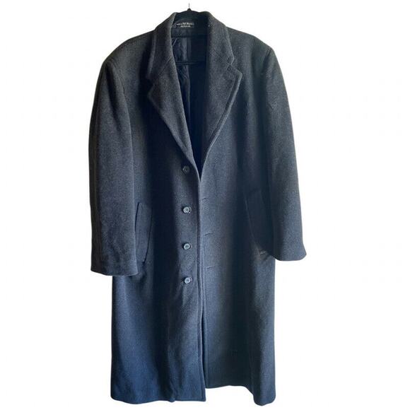 Andrew Fezza Fusion Winter Coat Men's Cashmere Blend Woven in Italy Overcoat R42 - Picture 1 of 9